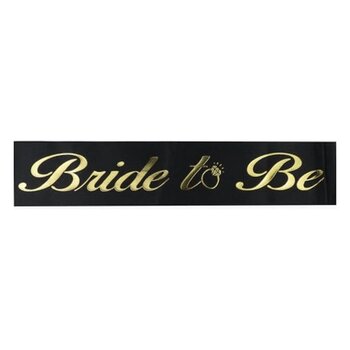 Bride To Be Siyah Gold Kuşak 150 Cm
