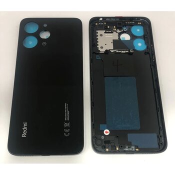 Xiaomi Redmi 12 Kasa Arka Kapak Pil Kapağı. - Siyah