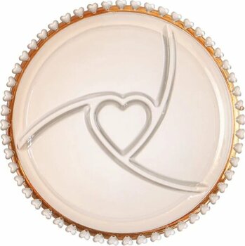 Karaca Glory Cam Amber Kalp Servis Tabağı 23 cm