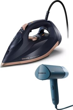 Philips Azur DST7510 3200 W Buharlı Ütü + El Tipi Buharlı Düzleştirici