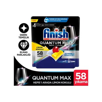Finish Quantum Max Limonlu Bulaşık Makinesi Deterjanı 58 Tablet