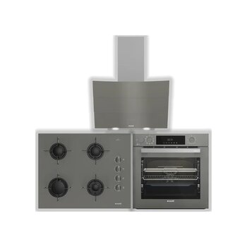 Arçelik Afc 361 G - Ocd T 651 Eg - P 14 Yeg Gri Ankastre Set