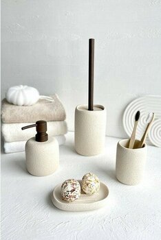 Primanova Yonksu 4 Parça Banyo Seti Doğal Taş Görünümlü