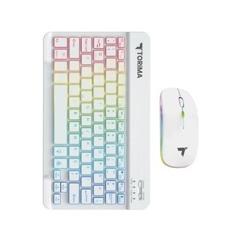 Torima Tmk-09 Şarj Edilebilir Rgb Işıklı Kablosuz Klavye Mouse Seti Beyaz