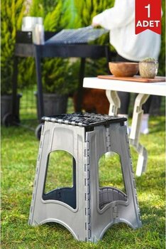 Nandy Home Büyük Boy Katlanır Siyah Plastik Tabure