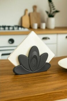 Porsima L-0344 Dekoratif  Peçetelik-Kağır Havluluk 4X12CM - Siyah