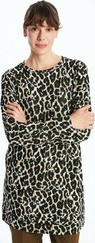 Lc Waikiki Yeni Sezon Bisiklet Yaka Leopar Desenli Kadın Tunik - Kahverengi - M