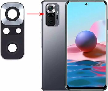 Xiaomi Redmi Note 10 Pro Arka Kamera Camı (Çıtasız Sadece Cam)