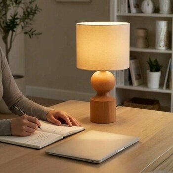 Homing Maine Ahşap Abajur 242325 - Sütlü Kahverengi