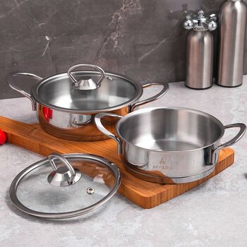 Aryıldız Petit 4 Parça Çelik Sahan Seti 14-16 cm