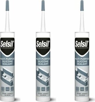 Selsil Genel Amaçlı Şeffaf Silikon 280 gr  3 Adet