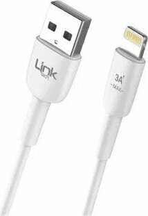 LinkTech K601 1 m Beyaz Lightning (8 Pin) USB Type-A Şarj Kablosu