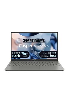 CASPER Nirvana X600.7430-8E00T-G-F AMD Ryzen 5 7430U 8GB RAM 480GB Nvme SSD W11 GRI Notebook