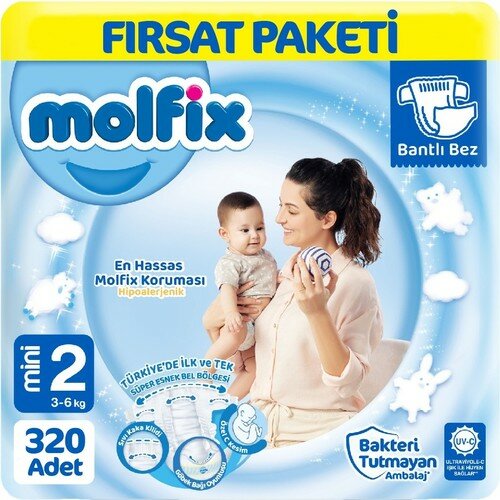 Molfix Bebek Bezi 2 Beden Fırsat Paketi 320 Adet