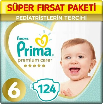 Prima Premium Care 6 Beden Bebek Bezi 124 Adet