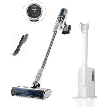 Shark Ninja Clean & Empty Şarjlı Dikey Süpürge 1,3 L- BU3521EU - Beyaz - Mavi