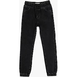 Koton Erkek Çocuk Kot Pantolon Jogger Beli Lastikli Cepli Pamuklu Jegging Jean