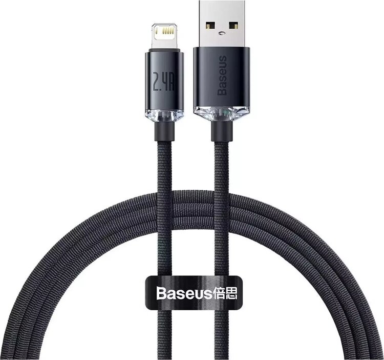 Baseus Crys 1.2 metre Siyah USB-A to Lightning Kablo
