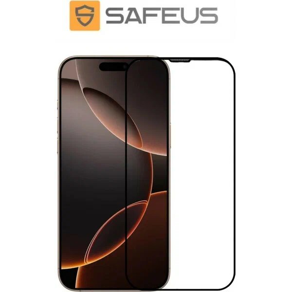 Safeus iPhone 16 Pro Max Tam Kaplayan Toz Filtreli Ekran Koruyucu Cam