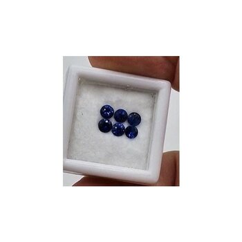 Aries 1.86 Ct Tw. 6pcs Lot 4 mm Round Natural Sapphire - Renkli