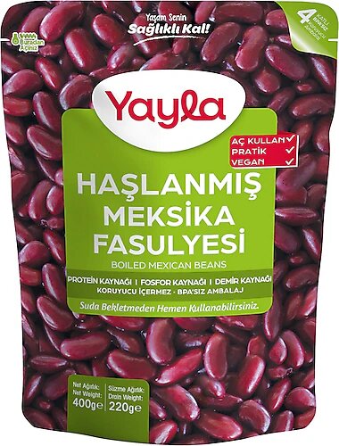 Yayla Haşlanmış Meksika Fasulyesi 400 gr