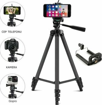Zamass 3120A Tripod Kamera Telefon Tutucu Ayarlanabilir Terazili 3 Ayaklı Tripod