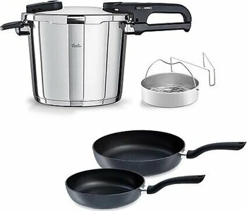 Fissler Vitaquick Edition 6 Litre Düdüklü Tencere + Tava Set