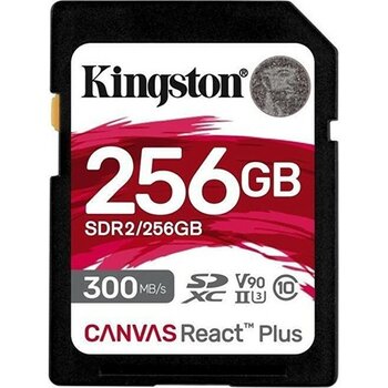 Kingston Sdr2-256Gb Canvas React Plus Sdxc Uhs-II 300R-260W U3 V90 For Full Hd-4K-8K Hafıza Kartı - Yok