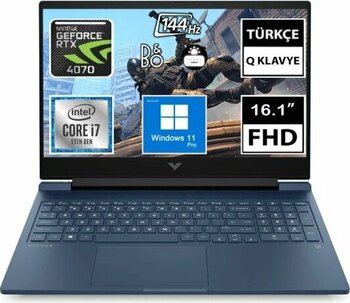 HP Victus 16-R0009NT 7P6K6EA10 16 inç Intel Core i7 13700H 16 GB 512 GB SSD NVIDIA GeForce RTX 4070 Windows 11 Professional
