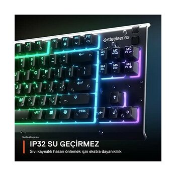 Steelseries Apex 3 Tkl Türkçe Gaming Klavye Tenkeyless, 8 Bölge Rgb Aydınlatma Türkçe Qwerty - Option-1 - 001-Renkli