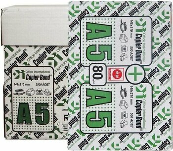 Copier Bond A5 Fotokopi Kağıdı 80 G/m² 1.000 Yaprak x 5 Paket