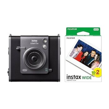 Fujifilm Instax Wide Evo Siyah Hybrid Fotoğraf Makinesi ve 20'li Wide Film