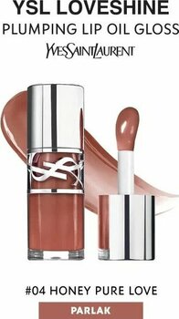 Yves Saint Laurent Loveshine Plumping Lip Oil Gloss Kahverengi (4 honey pure love) dolgunlaştırıcı, parlaklık kazandırır, nemlendirir Dudak Parlatıcısı
