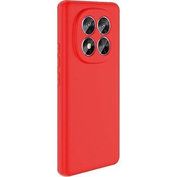 Adige Xiaomi Redmi Note 14 Pro 4g Uyumlu Kılıf Biye Silikon Kırmızı + Ekran Koruyucu