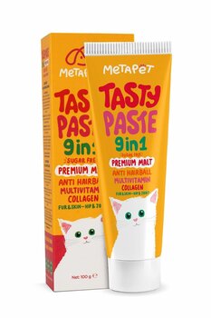 Metapet Kediler için 9in1 MultiVitamini Macunu Tüy Eklem Glukozamin Yavru Sağlığı Destekleyici Malt 100 Ml