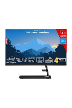 LENOVO i5-12450H 16GB 512GB SSD 23.8 FHD IPS FreeDos F0GH01GCTR-16512 Siyah All in One Bilgisayar