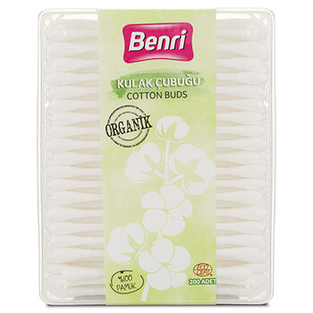Benri Organik Kulak Temizleme Çubuğu 200 Adet