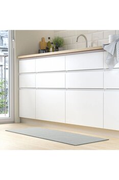 IKEA mutfak paspası, açık gri, 45x120 cm