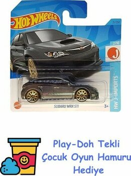 Hot Wheels - Subaru Wxr Stı - Hw J-Imports 2/10 - HKK63 - Kısa Kart - Gri Metalik - Mattel 2023 + Play-Doh Oyun Hamuru