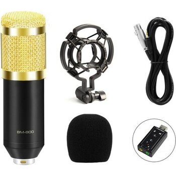 Wellsound BM-800+USB Ses Kartı Profesyonel Mikrofon Seti