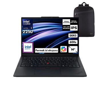 Lenovo Thinkpad E14 Gen7 Ultra 5-225u 14" 32 GB RAM Ddr5 1 TB SSD Graphics Wuxga FreeDOS - Sırt Çantası 21sys2bb60hmf2