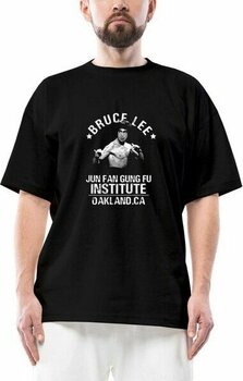 Bruce Lee Face Oversize Siyah Tişört - XL