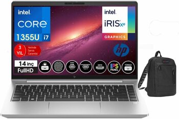 Hp Elitebook 640 G10 Intel Core I7 1355U 64GB 256GB SSD 14" Fhd WINDOWS11PRO Taşınabilir Bilgisayar ELİT8A571EA45+WEBLEGELSINÇANTA