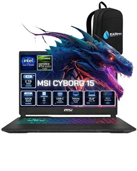 MSI Cyborg 15 Intel Core I7 13620h 48 GB Ddr5 2 TB SSD 8GB Rtx5060 Gddr7 Win11Pro 15.6" Full HD 144hz IPS Gaming Laptop