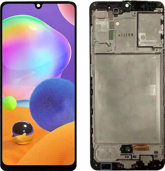 Samsung Uyumlu A31 Lcd Oled Ekran Dokunmatik Çıtalı Siyah + Tamir Seti