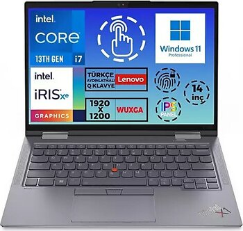 LENOVO Thinkpad X1 Yoga G8 İ7-1370P Vpro 32gb 1tb Ssd 14"wuxga W11p Dokunmatik Laptop 21hqs1rstx
