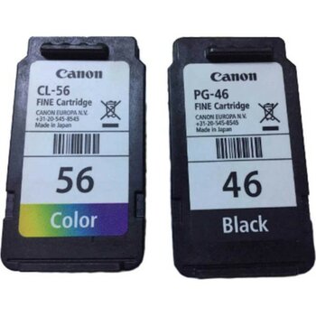 Canon PG46-CL56 Siyah ve Renkli Kartuşlu Avantajlı Paketi