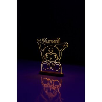 İstasyon Neon Grafik Kuromi Sarı Lamba / Hello Kitty Gece Lambası /  Aydınlatma / LED Işıklı / Ambians Işığı