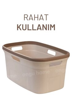 ongu home Çamaşır Selesi Çamaşır Sepeti ( Kahve )