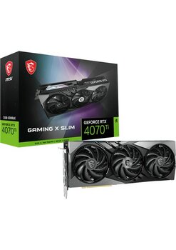 MSIVGA GEFORCE RTX 4070 TI GAMING X SLIM 12G RTX4070 TI 12GB GDDR6X 192B DX12 PCIE 4.0 X16 (3XDP 1XHDMI)